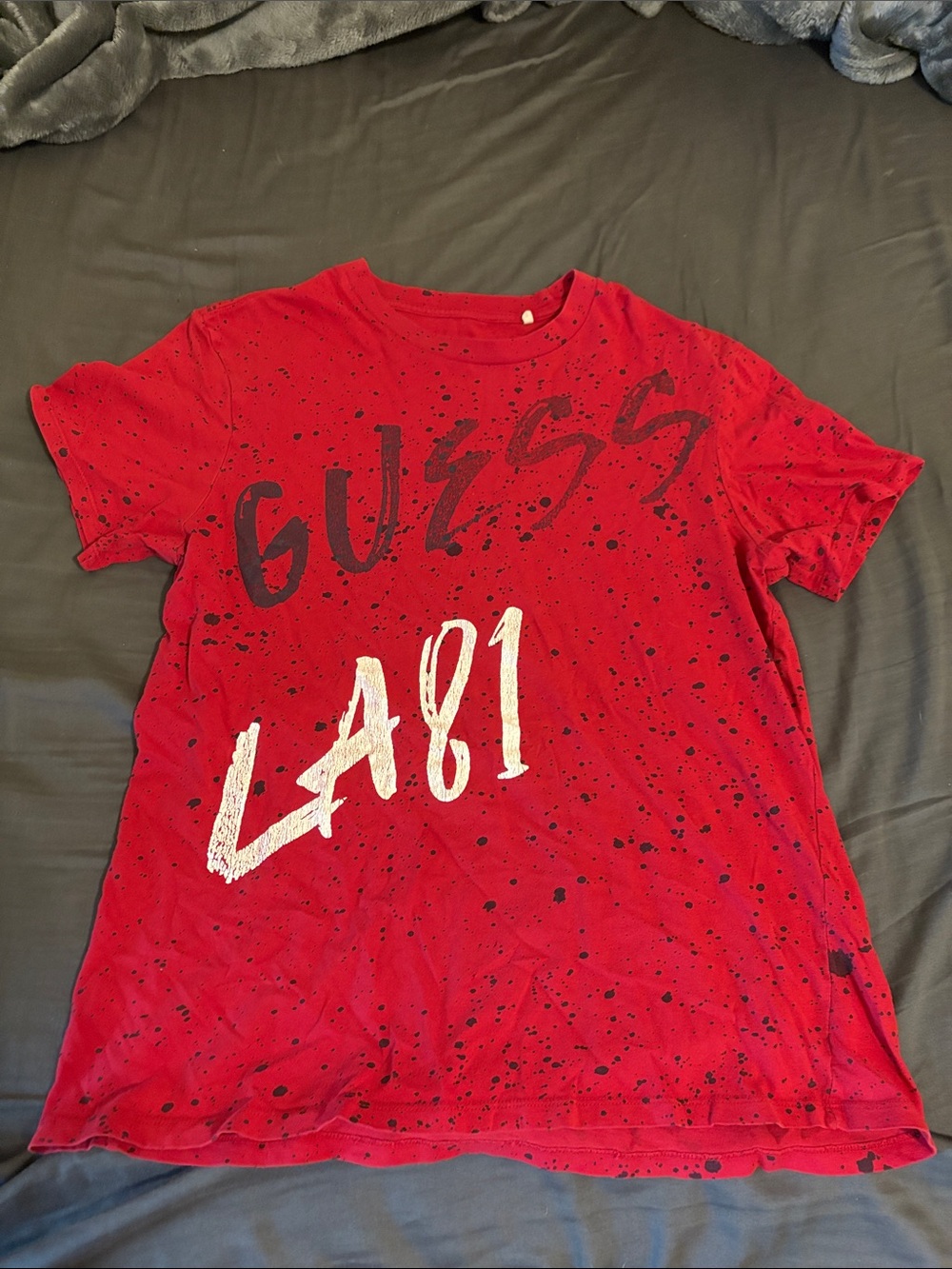 Guess Red Graphic LA81 Short Sleeve Tee